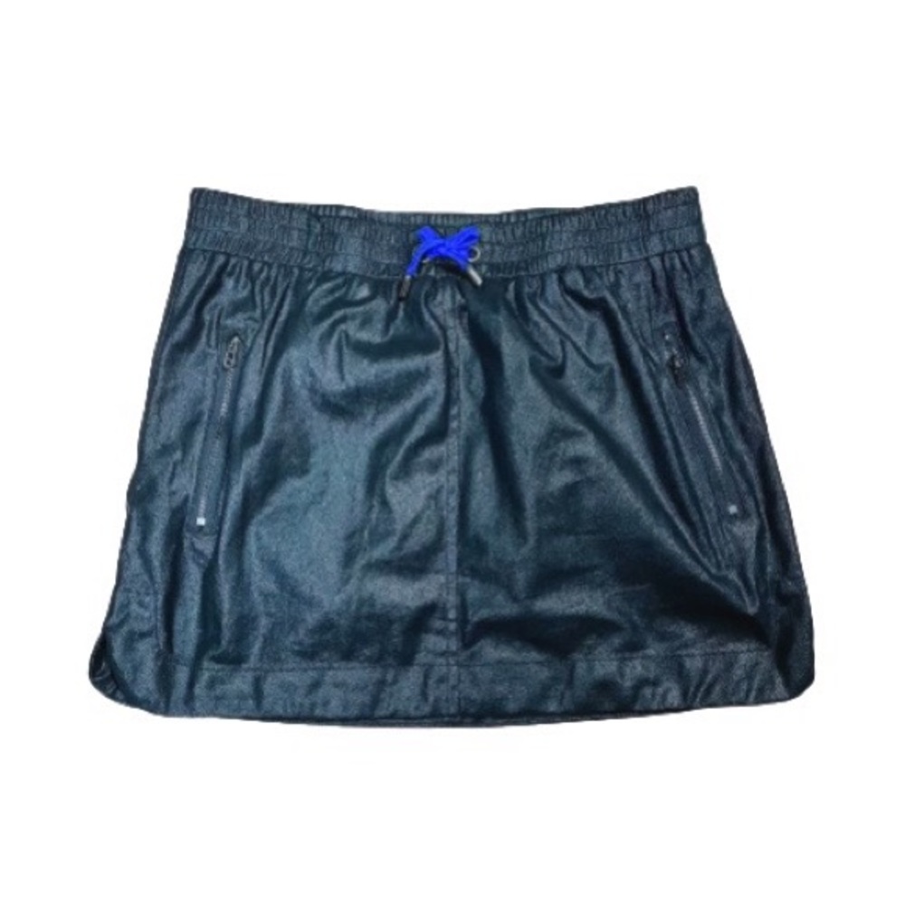 NWOT BlankNYC Black Faux Leather Zip Pocket Skirt Girls Size 14